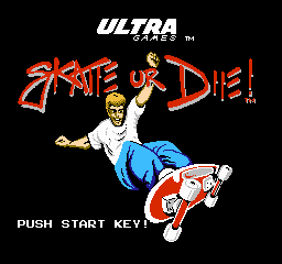 Skate or Die! Title Screen