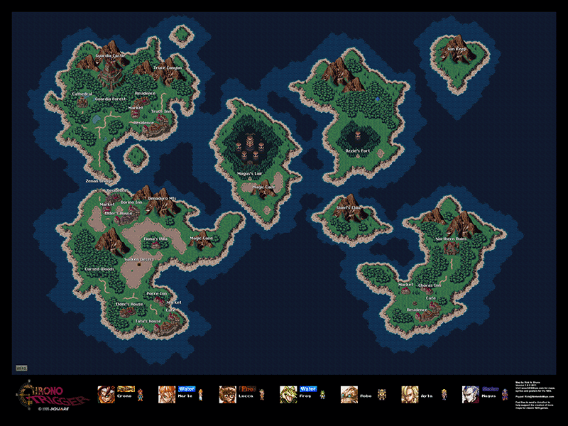 Chrono Trigger Middle Ages (600 AD) Overworld Poster