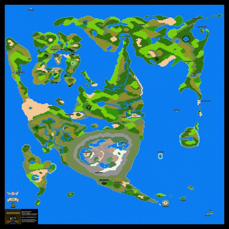 Dragon Warrior II Overworld Poster