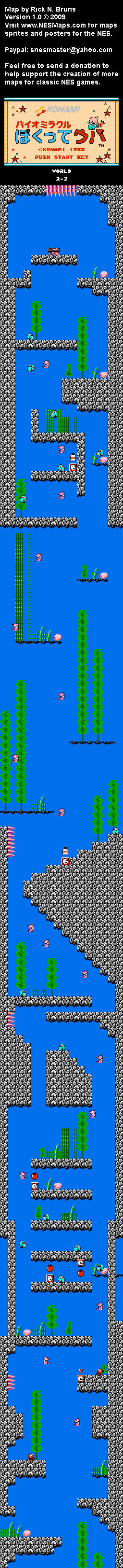 Bio Miracle Bokutte Upa - World 2-2 Nintendo NES Map