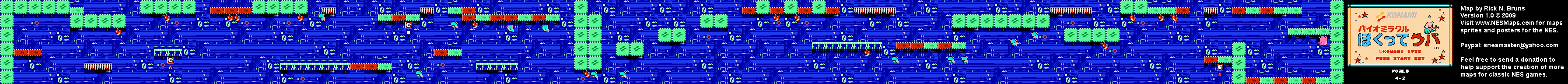 Bio Miracle Bokutte Upa - World 4-2 Nintendo NES Map