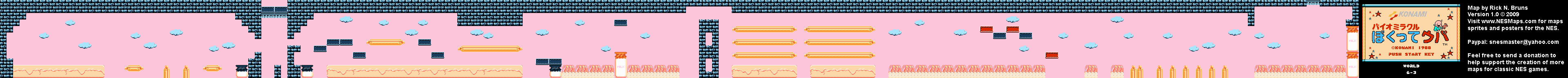 Bio Miracle Bokutte Upa - World 6-3 Nintendo NES Background Only Map