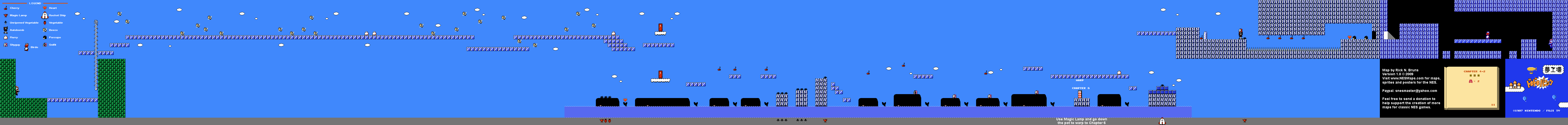 Doki Doki Panic - Chapter 4-2 Nintendo NES Famicom FDS Map