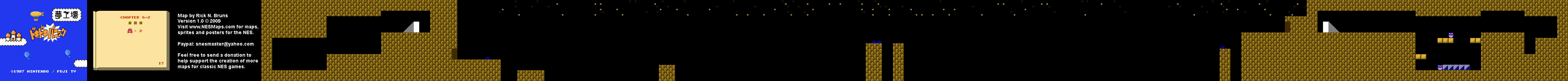 Doki Doki Panic - Chapter 6-2 Nintendo NES Famicom FDS Background Only Map