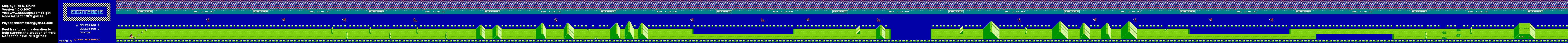 Excitebike - Track 3 - Nintendo NES Map
