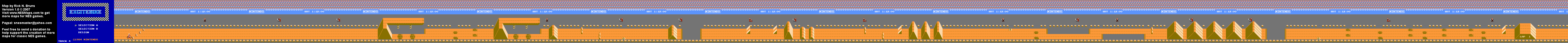 Excitebike - Track 4 - Nintendo NES Map