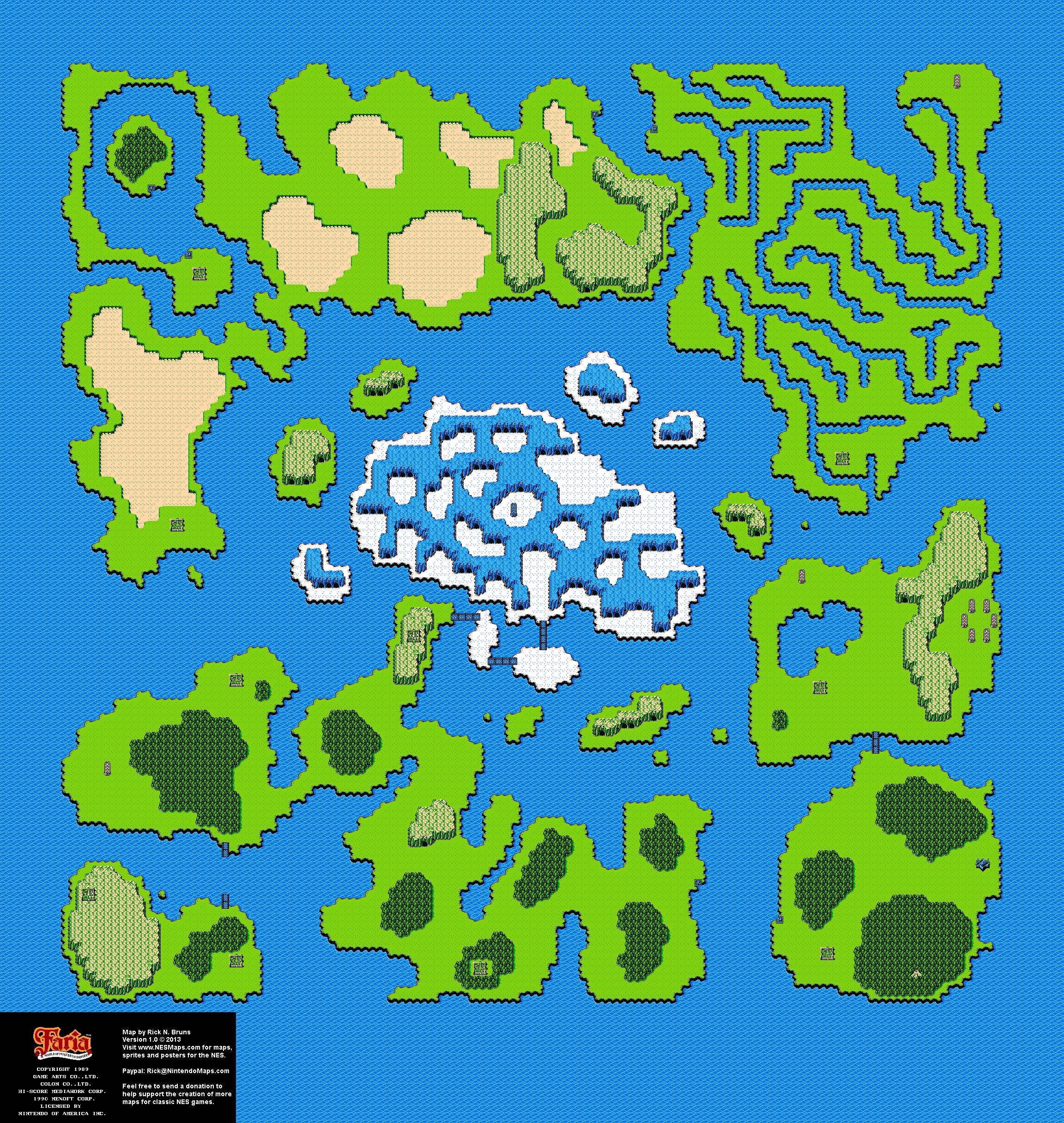 Faria - Main Overworld Nintendo NES Map BG