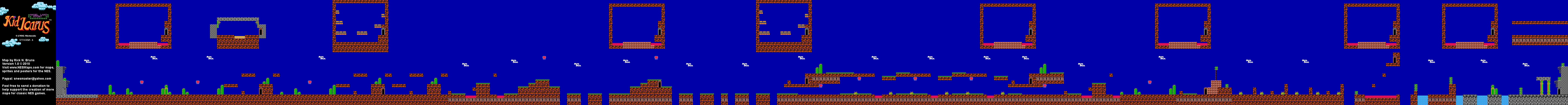 Kid Icarus - Stage 2-1 - NES Map BG