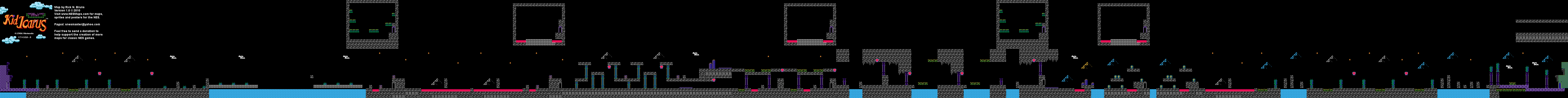 Kid Icarus - Stage 2-3 - NES Map BG