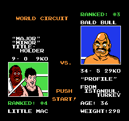 Mike Tyson's Punch-Out!! Bald Bull Screen - Nintendo NES