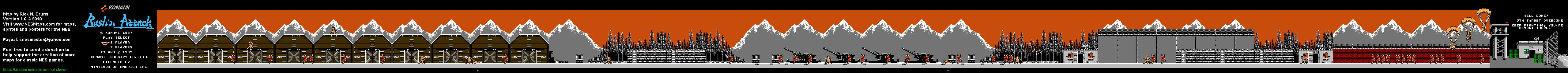Rush'n Attack - Level 5 Nintendo NES Map