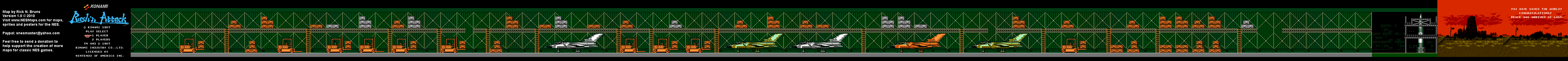Rush'n Attack - Level 6 Nintendo NES Map BG