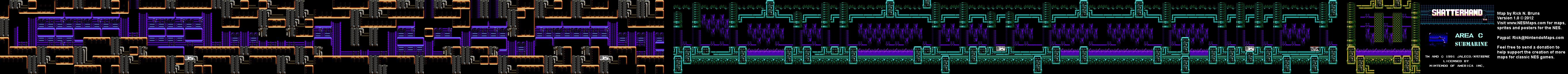 Shatterhand - Area C Submarine - Nintendo NES Map BG