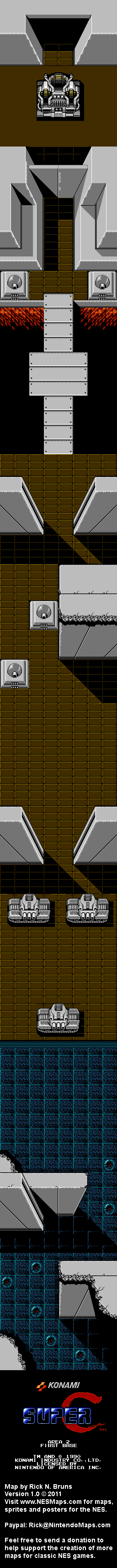Super C - Area 2 - Nintendo NES Map BG
