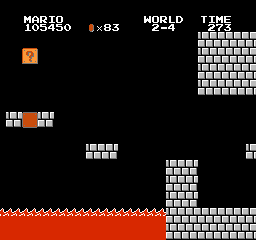 Super Mario Bros Screen Shot 2-4 Background Only