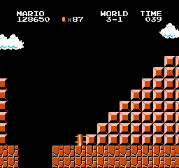 Super Mario Bros Screen Shot 3-1 Background Only