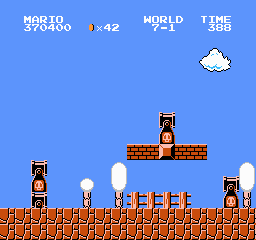 Super Mario Bros Screen Shot 7-1 Background Only