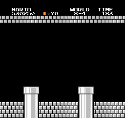 Super Mario Bros Screen Shot 8-4 Background Only