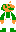 Super Luigi Standing - Super Mario Brothers NES Nintendo Sprite