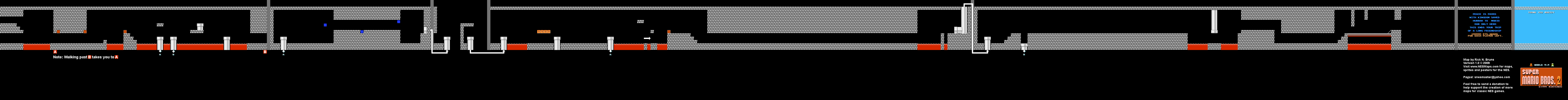 Super Mario Bros. 2 (Japan) - World 8-4 Nintendo NES Famicom FDS BG Map