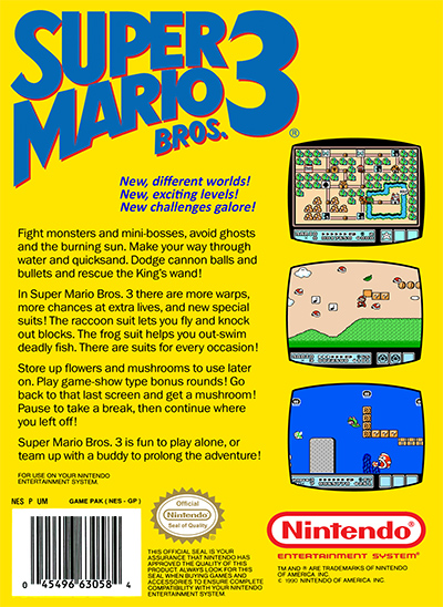 Super Mario Bros. 3  Box Cover Front
