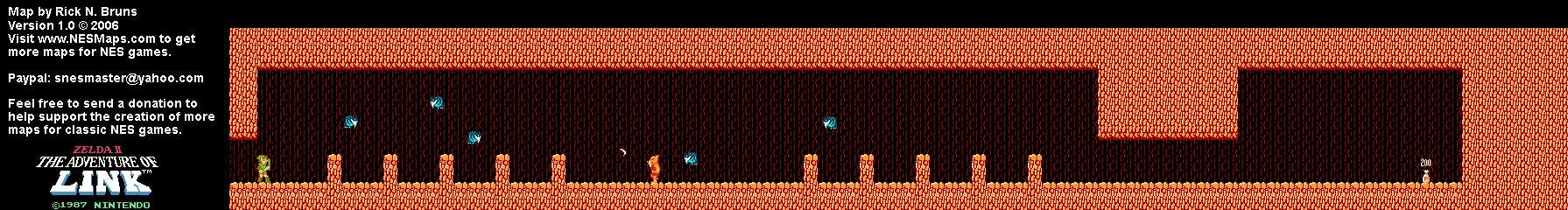 Zelda II The Adventure of Link - Cave [11] - NES Map